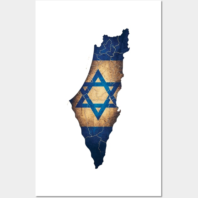 ISRAEL MAP Wall Art by Gold Turtle Lina